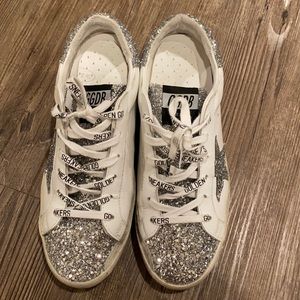 Golden goose glitter Superstar low-top sneakers